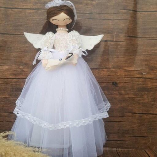 عروسک فرشته تیلدا همراه با بچه کد3 دارای پایه نگهدارنده