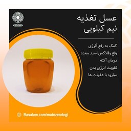 عسل تغذیه نیم کیلویی (کیفیت تضمینی و طبیعی )