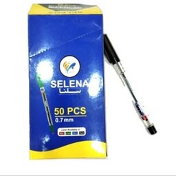 خودکار سلنا Selena بسته 50 عددی رنگ مشکی 0.7