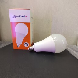 لامپ 25 وات حبابی نمانور با گارانتی 15ماهه در رنگ های سفید صدفی آفتابی در بسته 1عددی 