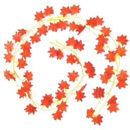 گل مصنوعی مدل ریسه برگ طرح پاییز بسته 3 عددی