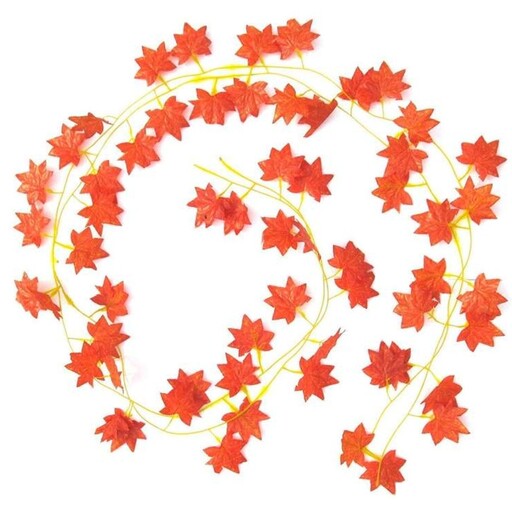 گل مصنوعی مدل ریسه برگ طرح پاییز بسته 4 عددی