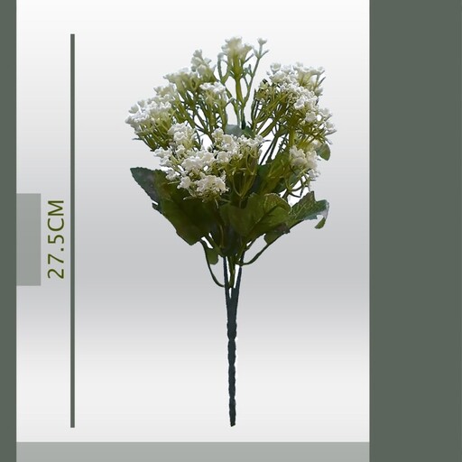 گل مصنوعی مدل بوته عروس پفکی بسته 2 عددی