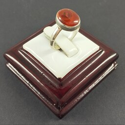 انگشتر نقره زنانه سلین کالا مدل عقیق سرخ تربت و حرزدار کد 14012480