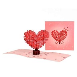 کارت پستال عاشقانه درخت ولنتاین طرح قلب