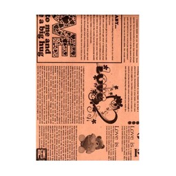 کاغذ کادو کرافت طرح روزنامه ای بسته 100برگی