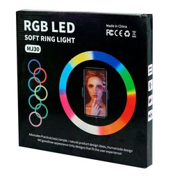 رینگ لایت مدل MJ30-RGB  همراه با سه پایه