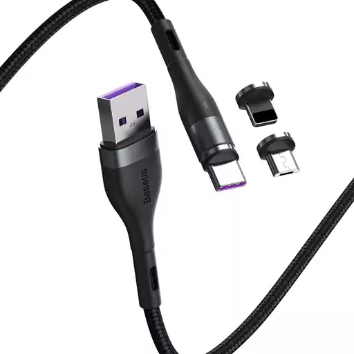 کابل تبدیل USB به لایتنینگ باسئوس مدل Zinc Magnetic 