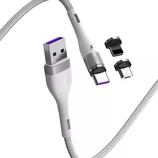 کابل تبدیل USB به لایتنینگ باسئوس مدل Zinc Magnetic 