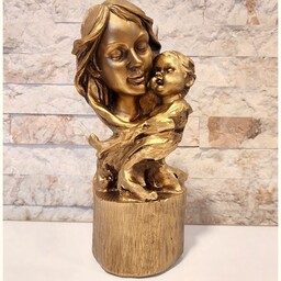 مجسمه مهر مادری 20 سانتی طلایی و نقره ای