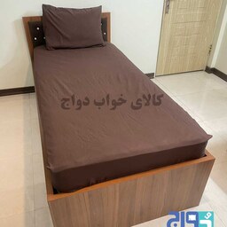 روتختی کشدار تک نفره عرض 120  شکلاتی  (پارچه میکرو ترک)