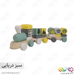 اسباب بازی پازل قطار چوبی مونته سوری  ماوراء لاکچری با دیزاین  MKT06