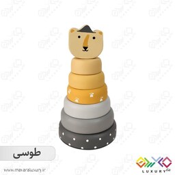 اسباب بازی چوبی  ماوراء لاکچری طرح برج هوش حیوانات خرس قطبی MKids56