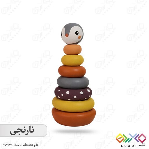 اکسسوری و اسباب بازی چوبی هرم هوش ماوراء لاکچری مدل پنگوئن MKT18