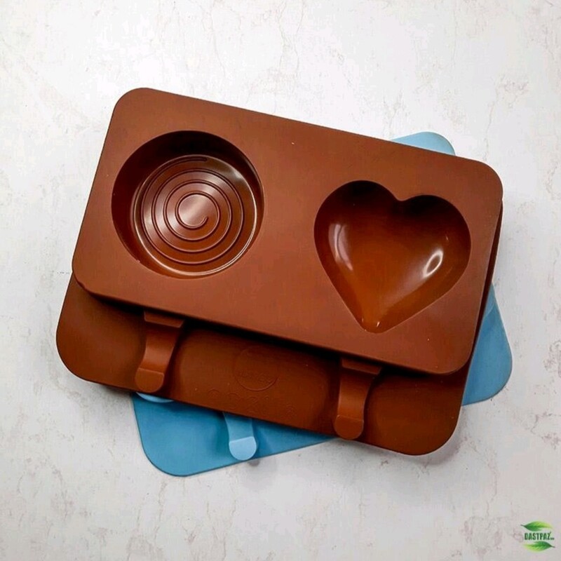 قالب پاپسیکل سیلیکونی طرح قلب و شکلات قیچی دایره ای 