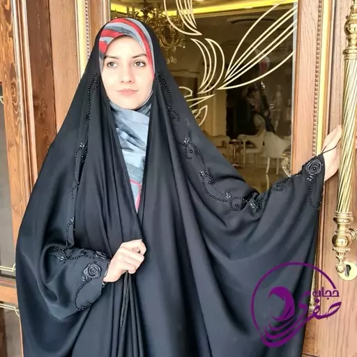 چادر مشکی جده گلدوزی ثنا با ارسال رایگان به همراه هدیه و تضمین دوخت و کیفیت همراه با ضمانت شست شو 