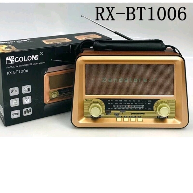 رادیو  اسپیکر  بلوتوثی گولون  مدل  RX-BT 1006