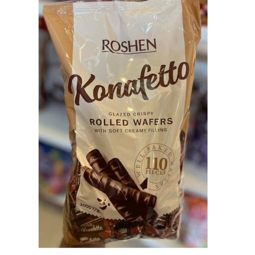 کانفت رول شکلاتی روشن 250گرم Roshen Konafett0