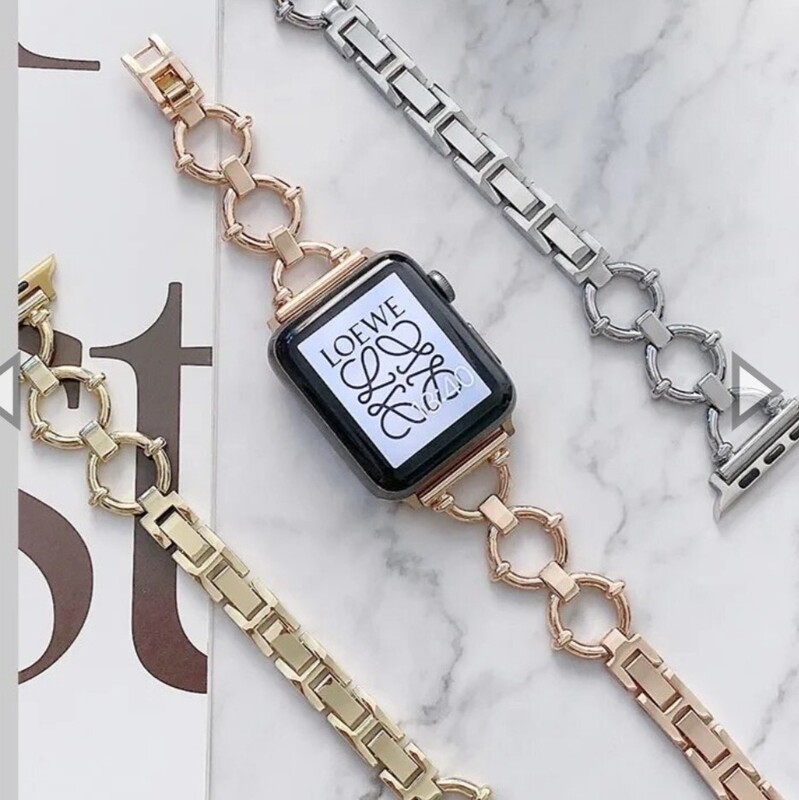 بند ساعت اپل واچ فلزی طرح رینگی Gucci design (کدw5010)،هزینه ارسال رایگان، فروشگاه جاسپرمال 