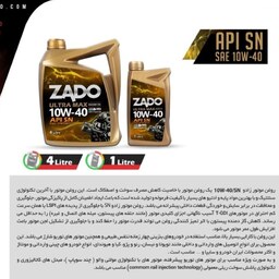 روغن موتور چهار لیتری 10W40 SN ZADO