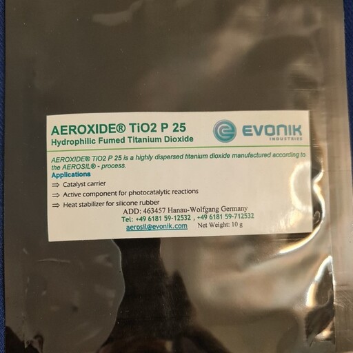 نانو دی اکسید تیتانیوم دگوسا (5 گرم)AEROXIDE TiO2 P 25  TiO2 P25 tio2 p25