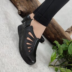 کفش طبی تابستانه مدل آذیتا اشکی جنس چرم شرانگ پاشنه سه سانت سایز 37 تا 41 کفش اداری کفش مجلسی کفش زنانه 
