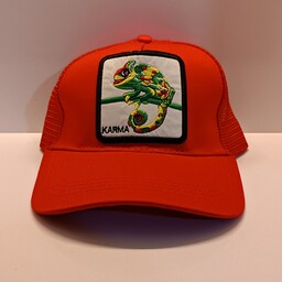  کلاه کتان گورین جلوچاپ پشت توری در سه رنگ قرمز زرد زیتونی با کیفیت عالی مطابق عکس 