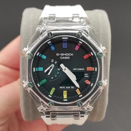 ساعت مچی جیشاک جی شاک GSHOCK GA2100 رنگ سفید مشکی 