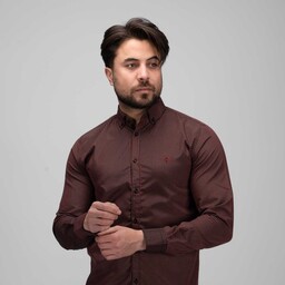 پیراهن مردانه آستین بلند نخی راه راه Araz دارای 2 رنگبندی از لارج تا 3 ایکس لارج 