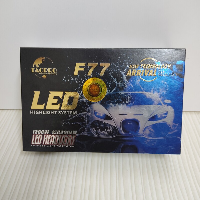هدلایت لنزو F77 TACPRO تک کنتاکت 1200 وات توان پرتاب نور 120000 مخصوص لامپ دو خار H7 دارای چیپ ست CSP