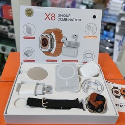 پک ساعت هوشمند مدل x8unique به همراه ایرپاد و اداپتور و پاوربانک