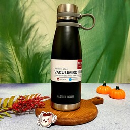 فلاسک مدل بطری گنجایش 900 میلی لیتر رنگ مشکی کد1،کوهنوردی،کمپینگ