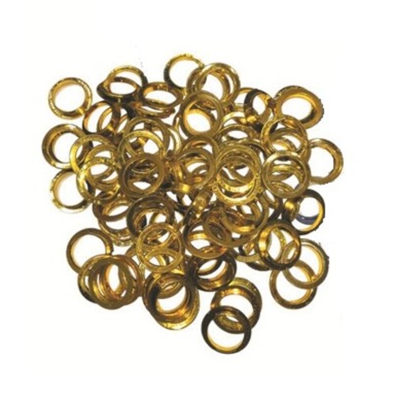 حلقه ی پلاستیکی نوار پرده پانچ طلایی (بسته 50 عددی)(مدل یک طرفه)