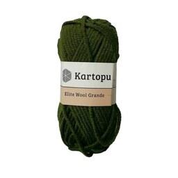 کاموا  کارتوپو الیت وول سبز زیتونی (Kartopu Elite wool) (کاموا پشم شتر ضخیم ترک)(حراجی)