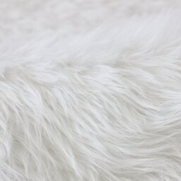 پارچه خز پرز بلند سفید (پولیش مو بلند)(خز پالتو)(طول 1 متر - عرض 1.8 متر)