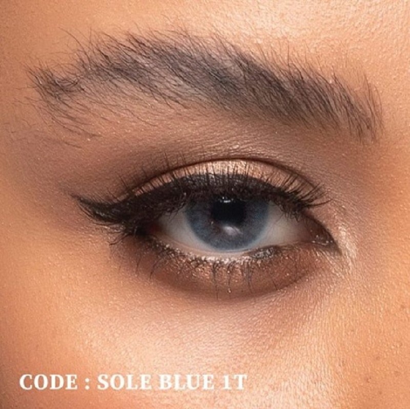 لنز چشم آبی عسلی رینبو - Rainbow Sole Blue 1T 