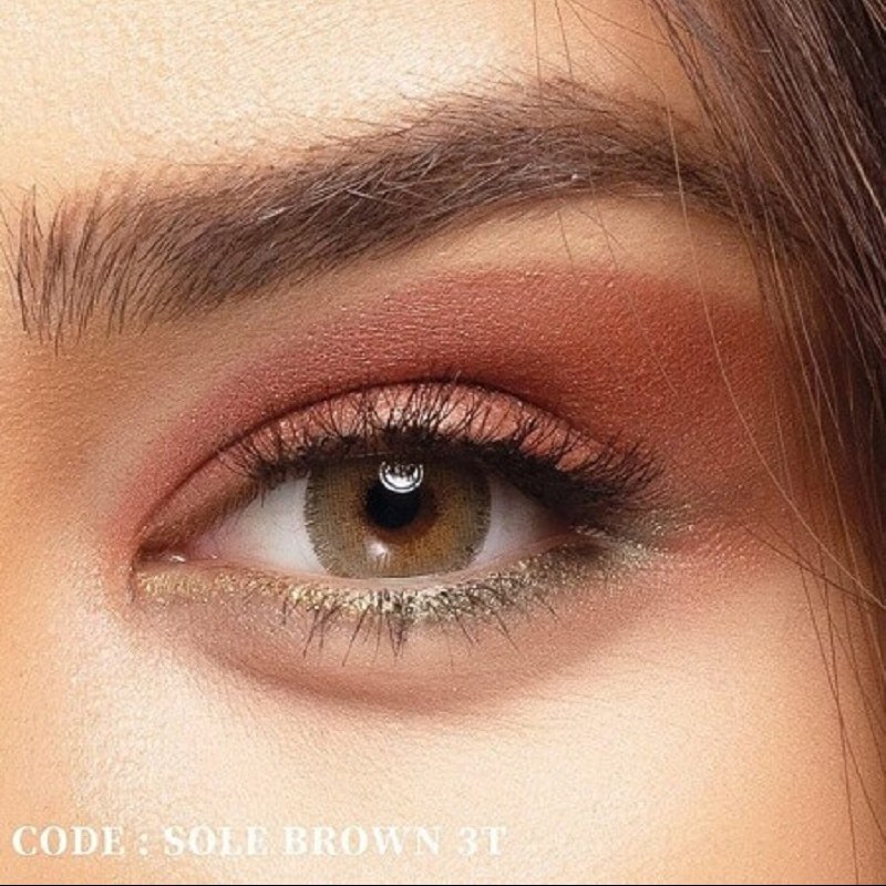 لنز چشم عسلی رینبو- Rainbow Sole Brown  3T