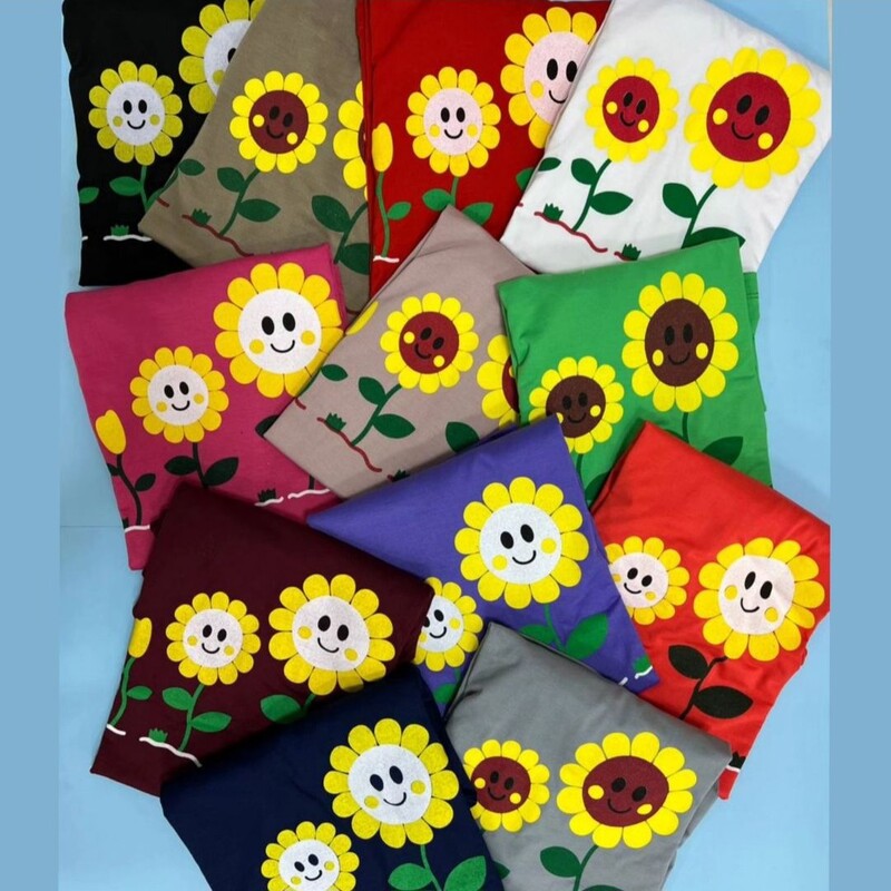 تونیک زنانه طرح گل آفتابگردان دارای رنگبندی متنوع 