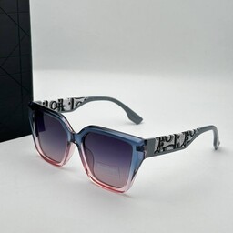 عینک آفتابی زنانه مدل مربعی مارک دیور عدسی یووی 400 و پلاریزه (رنگ سرمه ای)