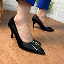 کفش مجلسی زنانه پاشنه دار با متریال خارجی کیفیت در حد ترک رنگ مشکی سایز 37 تا 40 ارسال فقط با پست رایگان