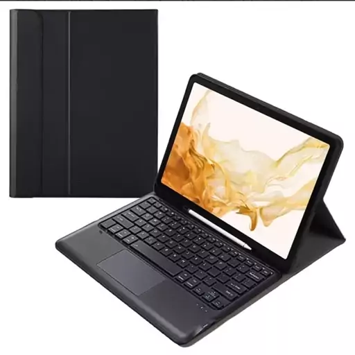 کیف کیبوردار تبلت سامسونگGalaxy tab s7-s8 (t870-t875-t876-x706) جای قلم دار تاچ پد smart keyboard case 