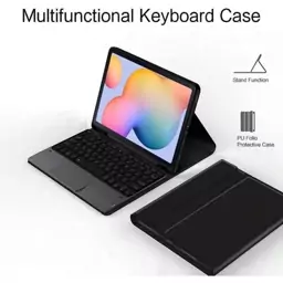 کیف کلاسوری smart keyboard casمناسب برای تبلت سامسونگGalaxy tab s6 lite  p615-p610تاچ پد-جای قلم دار smart keyboard case