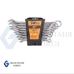 آچار یکسر تخت یکسر رینگ مجوعه 8 عددی پلکانی HT-252