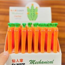 مداد نوکی ( اتود ) بسته 48 عددی طرح هویج همراه رگلام ( لوازم تحریر عمده )