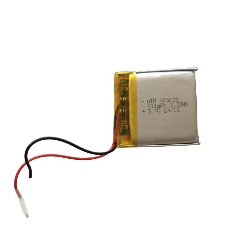باتری لیتیومی مدل 603030 با ظرفیت 900 میلی آمپر ساعت