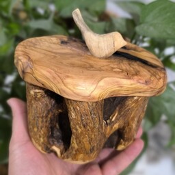 شکلات خوری چوبی روستیک درب دار ساخته شده از چوب زیتون منحصربفرد