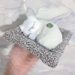 عروسک گربه خوابیده پیشی خوابیده موزیکال (صدای میو) اصل