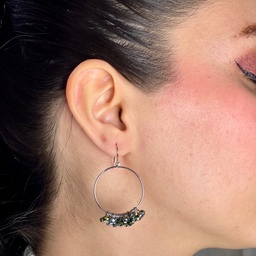 گوشواره حلقه ای با آویز عصایی بسیار راحت رنگ ثابت از برند معتبر INFINITY  رنگ ثابت و ضد حساسیت