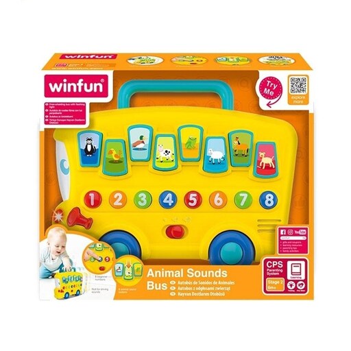 اسباب بازی اتوبوس حیوانات 00676 وین فان Winfun