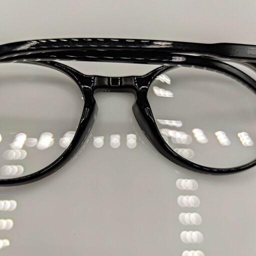 عینک طبی گرد مشکی مردانه و زنانه